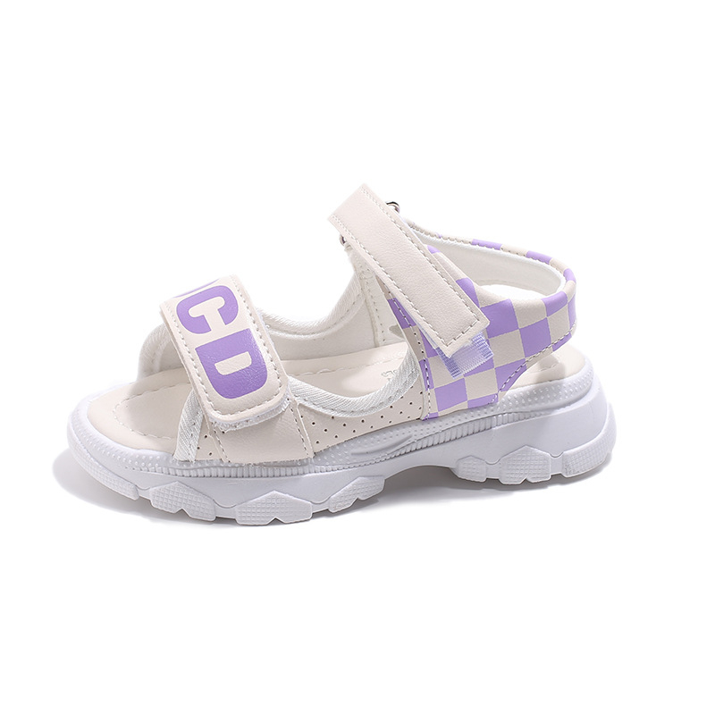 Dječje sandale One-Line, koreanskog stila, gornji dio od umjetne kože, gumena potplata, Velcro zatvarač