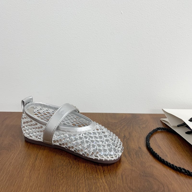 Mergaitei princesių sandalai su Velcro užsegimu, PU viršus, guma padas, perforuotas tinklelio dizainas ir kristalų dekoracijos