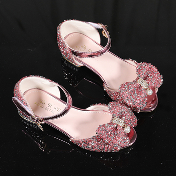 Mergaitėms skirti sandalai: viršutinė dalis iš sintetinės odos, Velcro užsegimas, TPR padas, korėjietiškas stilius