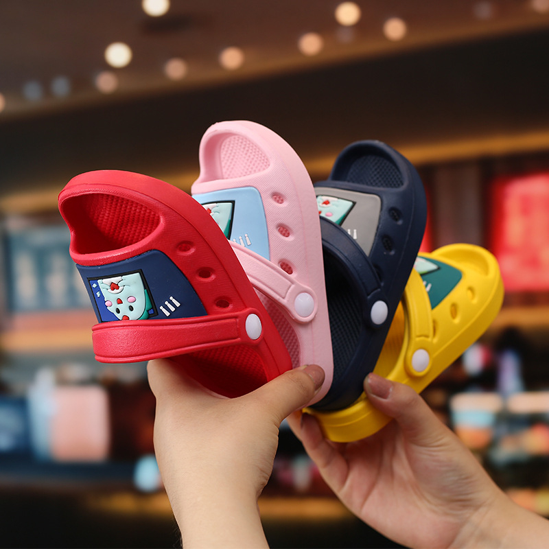 Dinozauro vaikiški sandalai vasarai, neslidūs viduje ir lauke, kvėpuojantys ir greitai džiūstantys (viršus EVA, pada EVA, greitas džiūvimas, cartoon modelis)