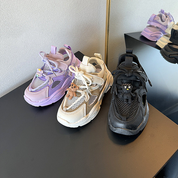 Vaikų sportiniai sandalai su karikatūrų raštu, TPR padą, Velcro uždarymas, amžius 4–16 (vasara 2024)