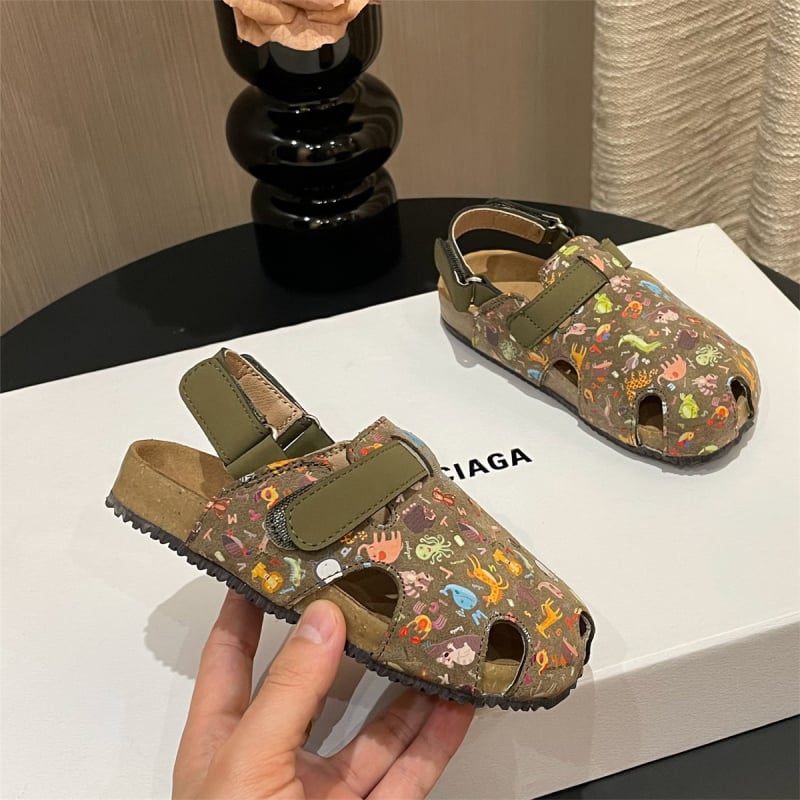 Birkenstock детски сандали унисекс, горна част кравешки велур nubuck, възраст 1–6 г., мультяшен стил, лято 2024