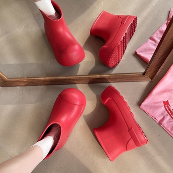 Cizme de ploaie pentru femei, partea superioară EVA, talpă groasă antiderapantă, impermeabile și rezistente la uzură, patru anotimpuri, toc 3–5 cm