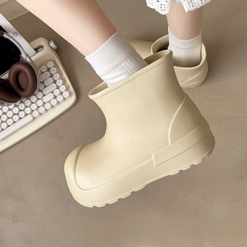 Cizme de ploaie pentru femei, partea superioară EVA, talpă groasă antiderapantă, impermeabile și rezistente la uzură, patru anotimpuri, toc 3–5 cm