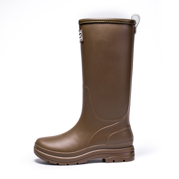 Suisini cizme de ploaie pentru femei, PVC, până la genunchi – impermeabile, antiderapante, căptușite cu fleece