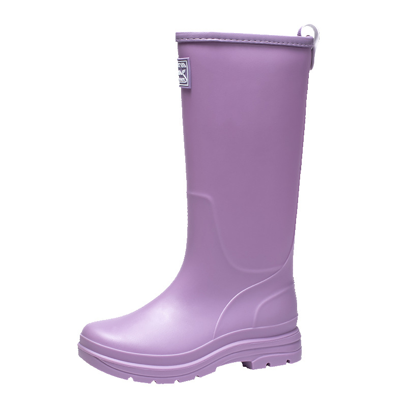 Suisini cizme de ploaie pentru femei, PVC, până la genunchi – impermeabile, antiderapante, căptușite cu fleece