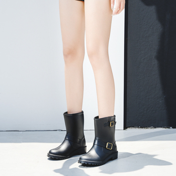 Ženske čizme za kišu, srednje visine cijevi, pojačane, protuklizne, vodootporne