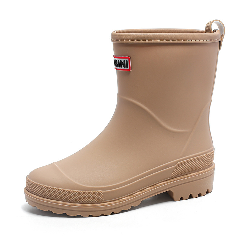 Cizme de ploaie din PVC pentru femei, înălțime scurtă a șinei, impermeabile și antiderapante, toc 1–3 cm, închidere overshoes, pentru toate anotimpurile