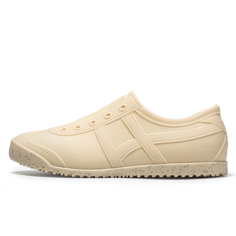 Cizme de ploaie pentru femei, din cauciuc, talie joasă, impermeabile, ușoare, antiderapante, partea superioară din PVC