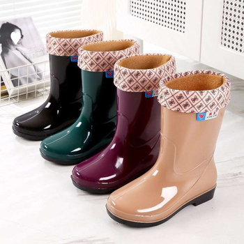Cizme de ploaie pentru femei din PVC, înalte, impermeabile, antiderapante, toamnă-iarnă
