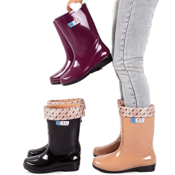 Cizme de ploaie pentru femei din PVC, înalte, impermeabile, antiderapante, toamnă-iarnă