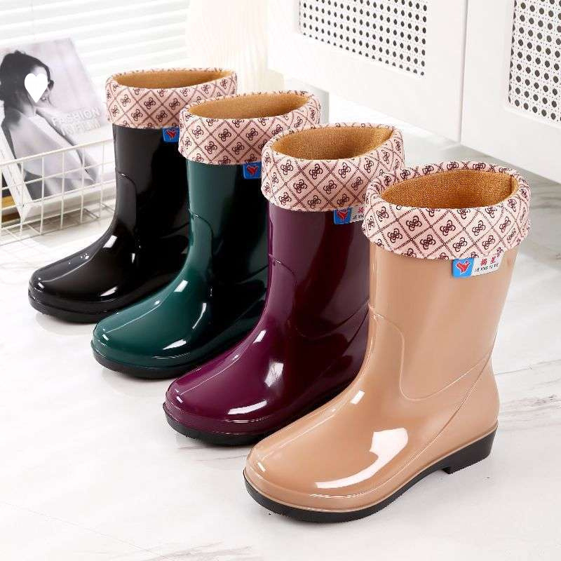 Cizme de ploaie pentru femei din PVC, înalte, impermeabile, antiderapante, toamnă-iarnă