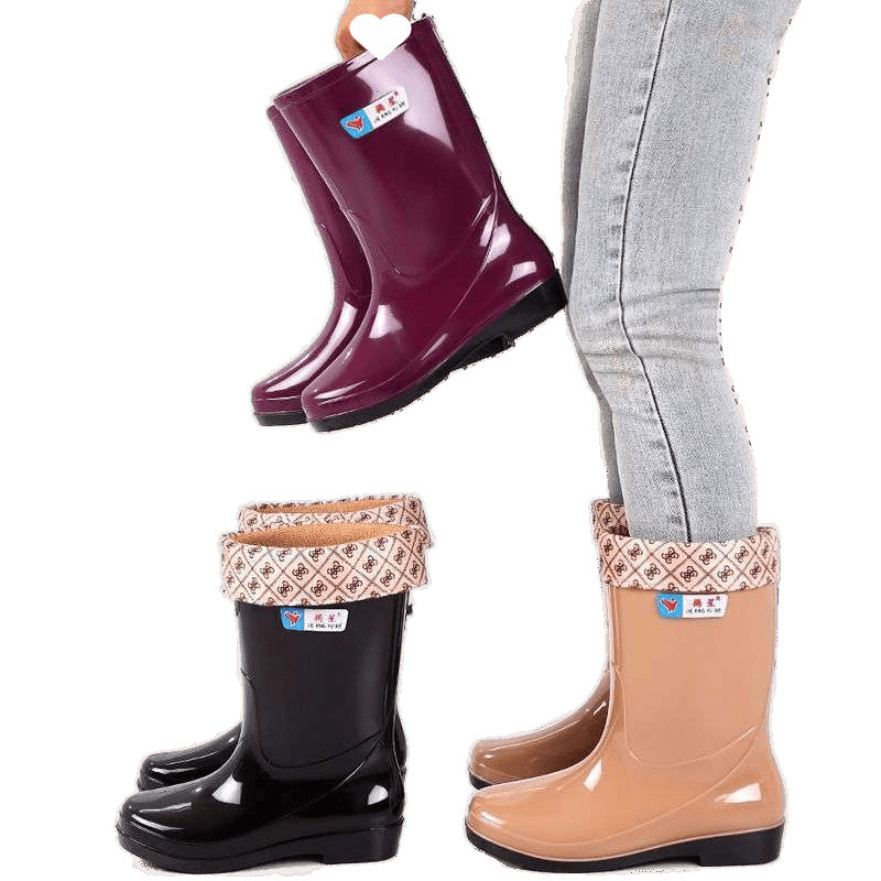 Cizme de ploaie pentru femei din PVC, înalte, impermeabile, antiderapante, toamnă-iarnă