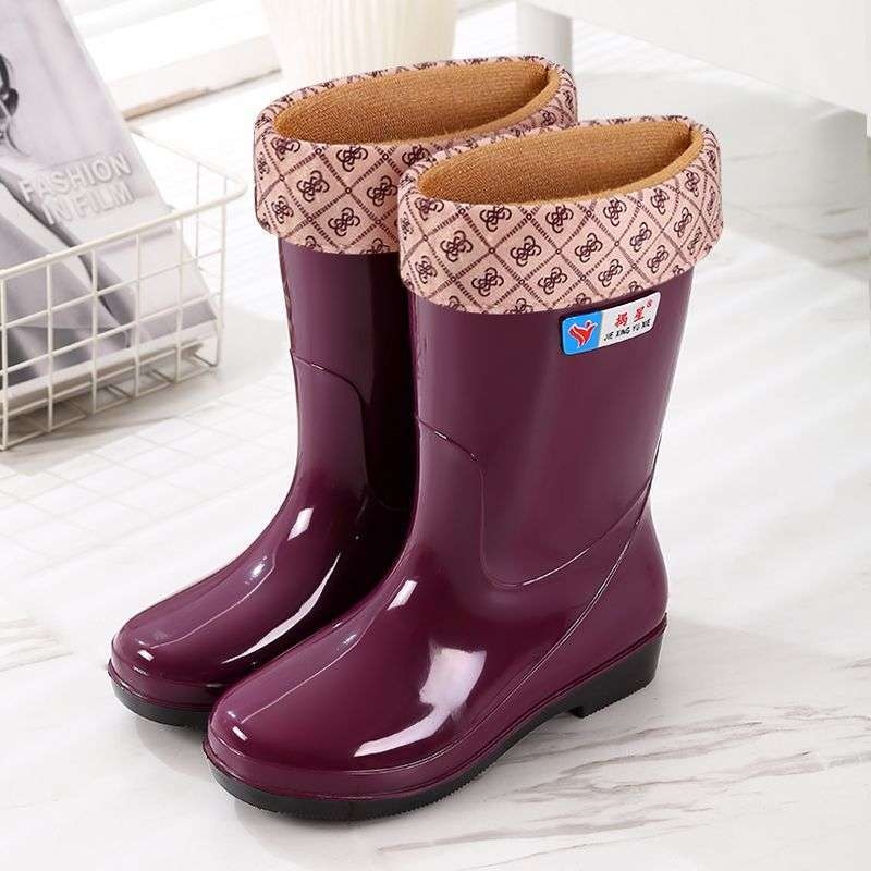 Cizme de ploaie pentru femei din PVC, înalte, impermeabile, antiderapante, toamnă-iarnă