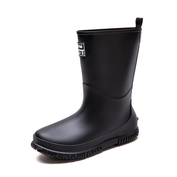 Ženske kišne čizme od PVC-a, vodootporne i protuklizne, srednje visine oko 25 cm, bez vezivanja, Slip-on