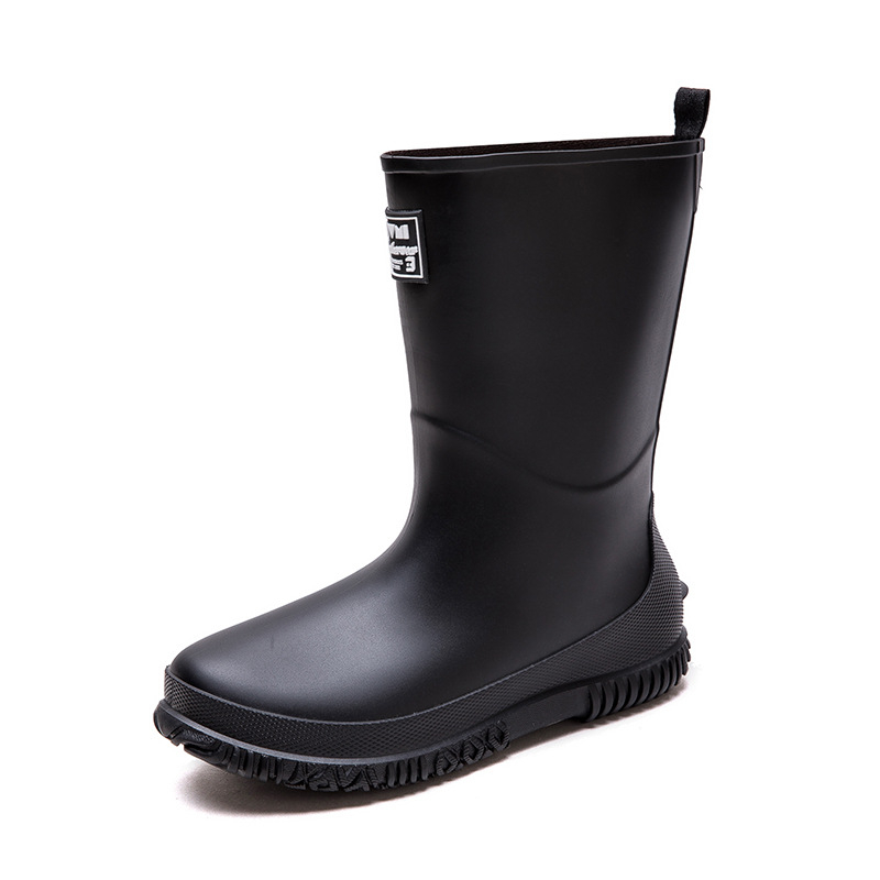 Ženske kišne čizme od PVC-a, vodootporne i protuklizne, srednje visine oko 25 cm, bez vezivanja, Slip-on