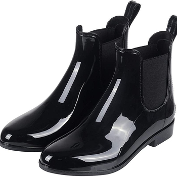 Shantuo Ženske kišne čizme, PVC gornji dio, niski shaft, srednja petica 3-5 cm, jednostavan jednobojni dizajn