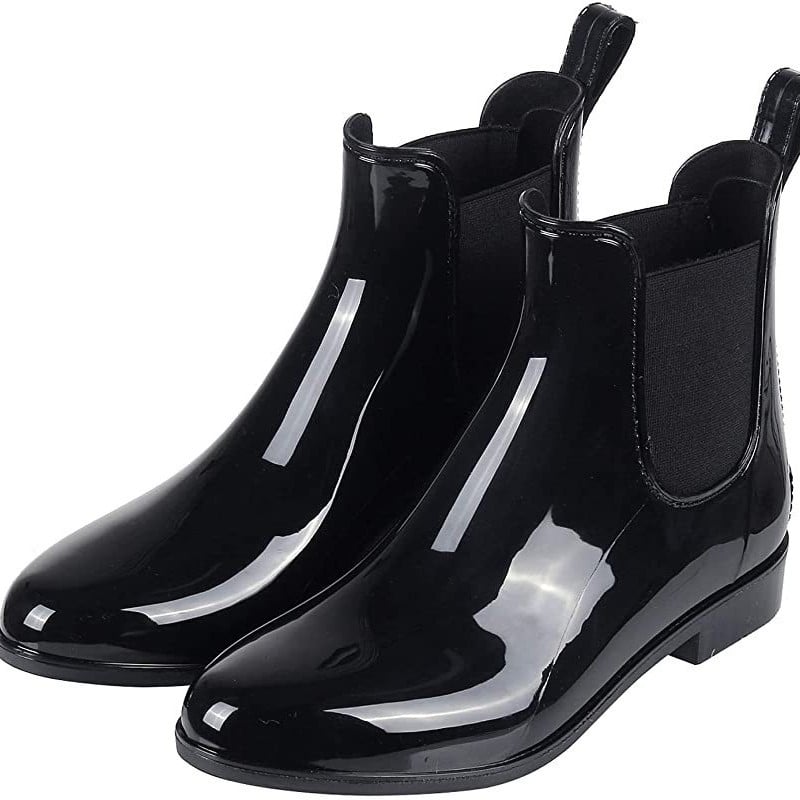 Shantuo Ženske kišne čizme, PVC gornji dio, niski shaft, srednja petica 3-5 cm, jednostavan jednobojni dizajn
