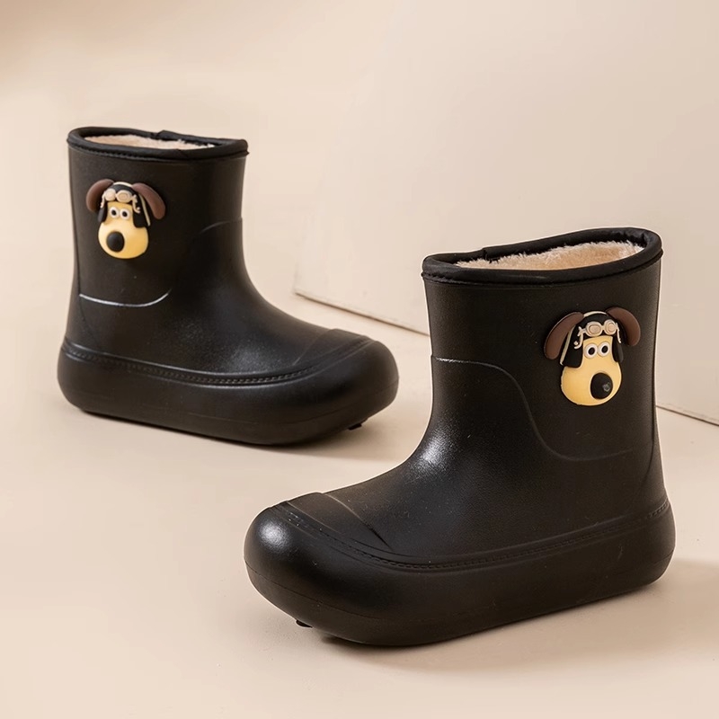 Cizme de ploaie pentru femei din EVA, până la gambă, design îngroșat, toc mediu 3-5 cm, stil Cartoon Paradise