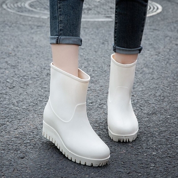 Cizme de ploaie din PVC pentru femei, înălțime medie a gambelor, adultă