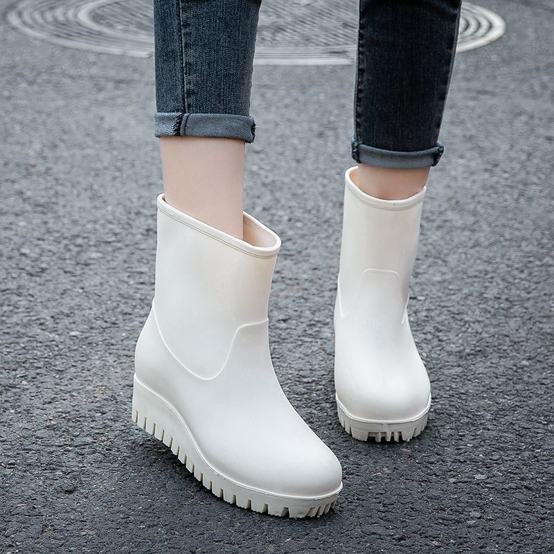 Cizme de ploaie din PVC pentru femei, înălțime medie a gambelor, adultă