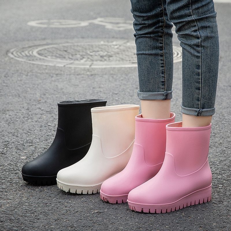 Cizme de ploaie din PVC pentru femei, înălțime medie a gambelor, adultă