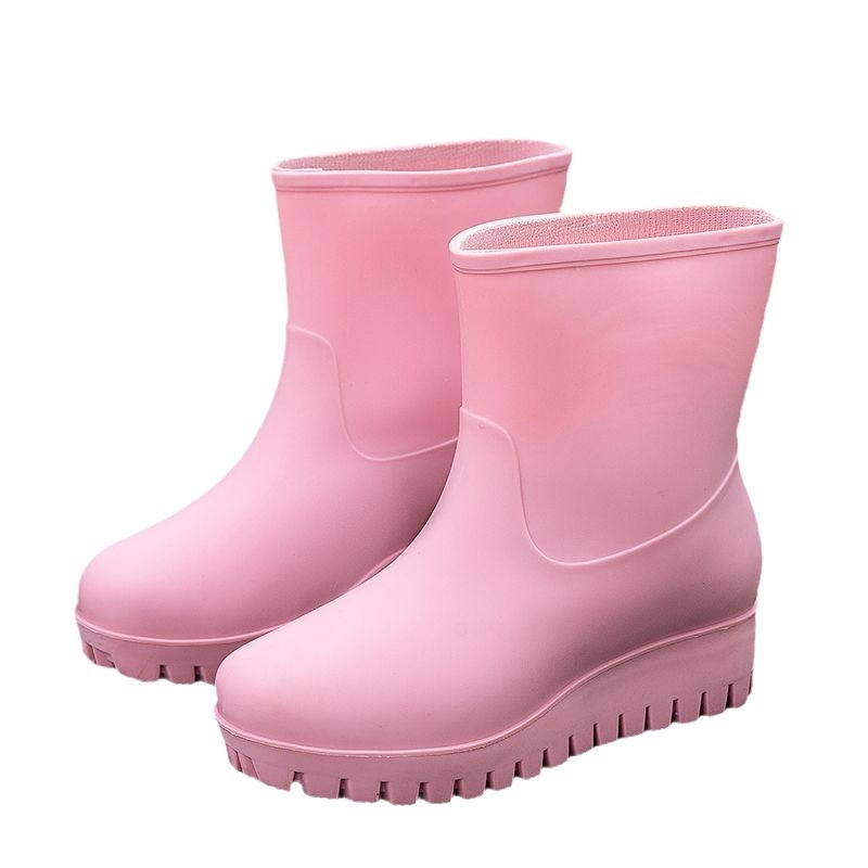 Cizme de ploaie din PVC pentru femei, înălțime medie a gambelor, adultă