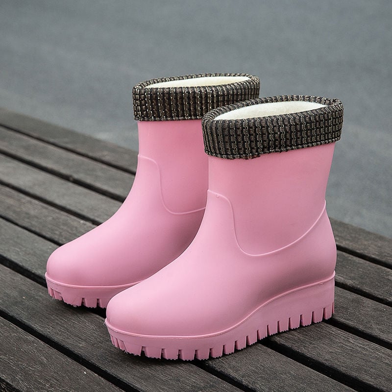 Cizme de ploaie din PVC pentru femei, înălțime medie a gambelor, adultă