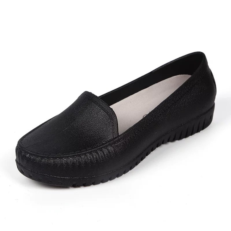 Cizme de ploaie pentru femei, scurte, impermeabile, talpă antiderapantă, partea superioară din PVC, toc mic 1-3 cm