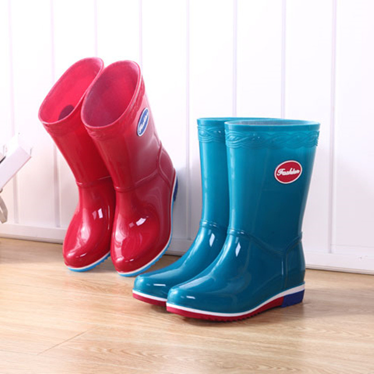 Ženske PVC čizme za kišu, visok staj, ravna potpetica, vodootporne, za sve sezone