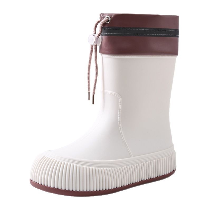 Beihan Cizme de ploaie din EVA pentru femei, până la gambe, fără șireturi, antiderapante, patru sezoane