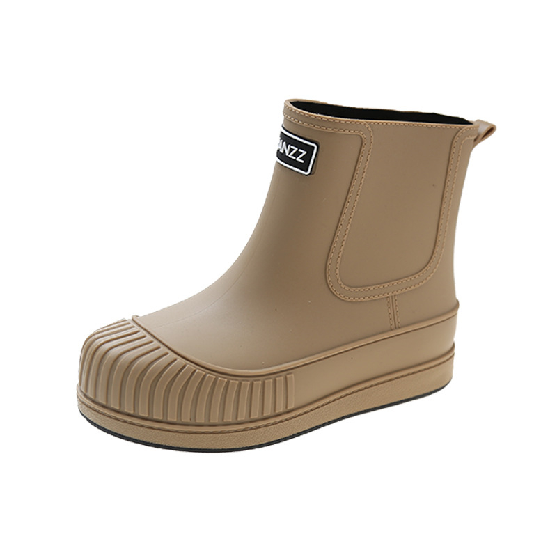 Cizme de ploaie din PVC pentru femei, toc mic 1-3 cm, pentru toate anotimpurile, impermeabile, antiderapante, talpă groasă