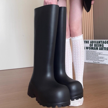 Ženske čizme za kišu Balanbei, s visokim gornjim dijelom, vodootporne i protuklizne, EVA gornji dio i debeli đon, Slip-On dizajn