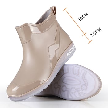 Ghete scurte de ploaie din PVC pentru femei, antiderapante, talpă moale, impermeabile, pentru toate anotimpurile, stil sport