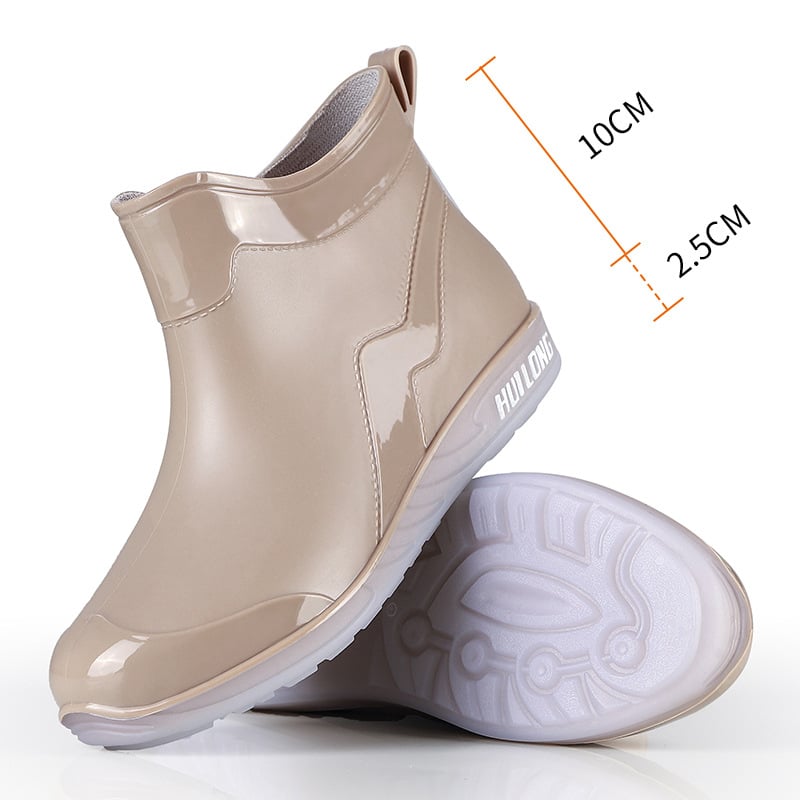 Ghete scurte de ploaie din PVC pentru femei, antiderapante, talpă moale, impermeabile, pentru toate anotimpurile, stil sport