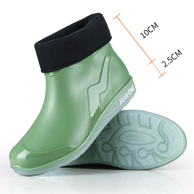 Ghete scurte de ploaie din PVC pentru femei, antiderapante, talpă moale, impermeabile, pentru toate anotimpurile, stil sport