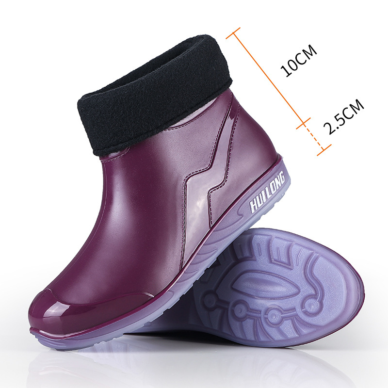 Ghete scurte de ploaie din PVC pentru femei, antiderapante, talpă moale, impermeabile, pentru toate anotimpurile, stil sport