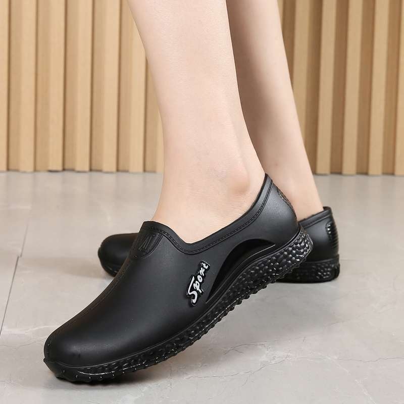 Női PVC esőcsizmák térdig érő, vastag talppal, vízálló és csúszásmentes, őszi-téli szezon