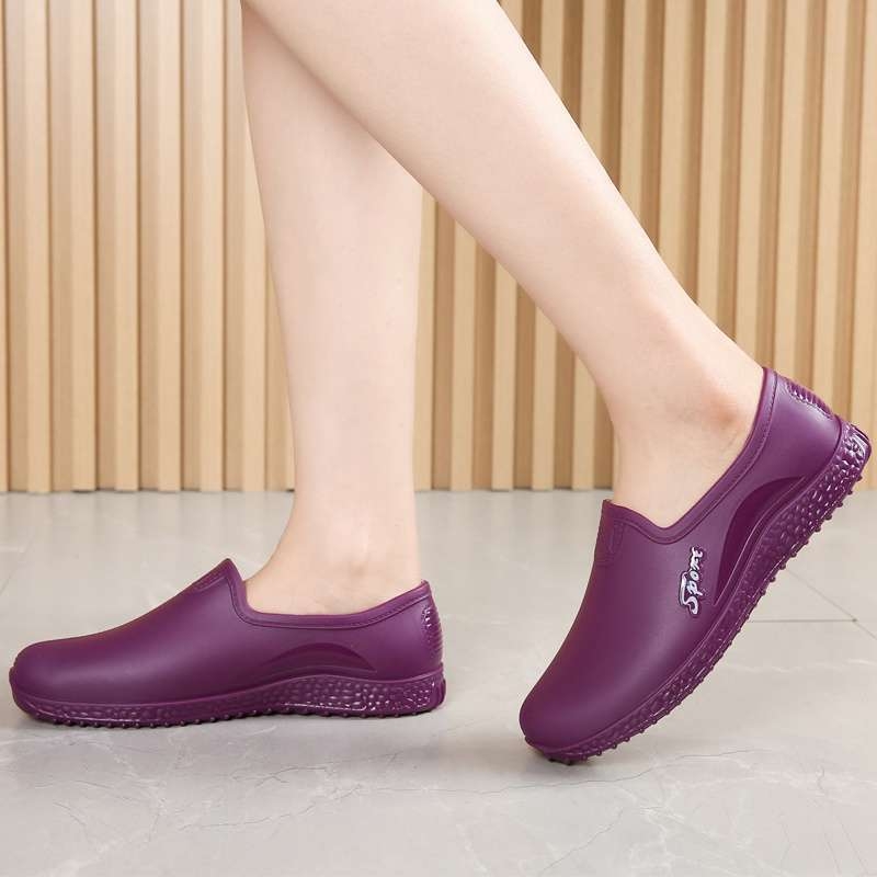 Női PVC esőcsizmák térdig érő, vastag talppal, vízálló és csúszásmentes, őszi-téli szezon