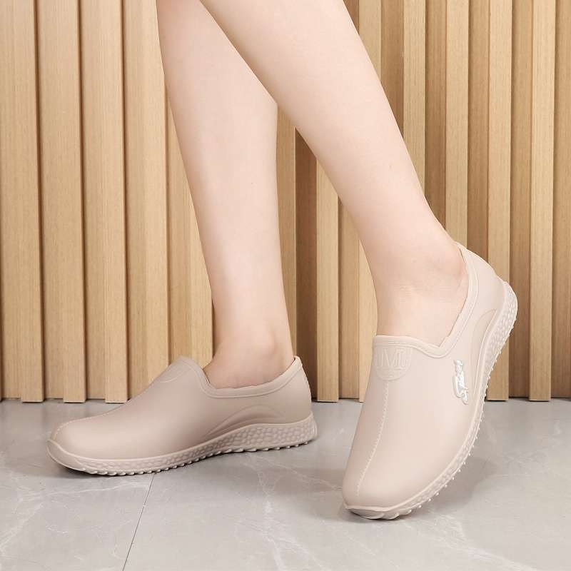 Női PVC esőcsizmák térdig érő, vastag talppal, vízálló és csúszásmentes, őszi-téli szezon