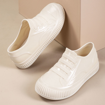 Cizme de ploaie pentru femei, partea superioară din PVC, talie joasă, patru sezoane, unisex