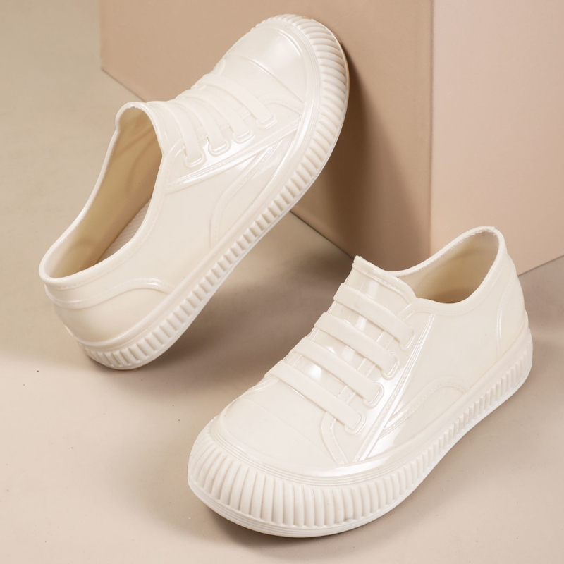 Cizme de ploaie pentru femei, partea superioară din PVC, talie joasă, patru sezoane, unisex