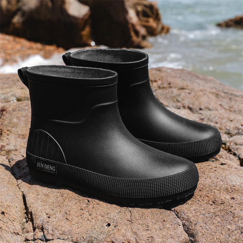 Ženske PVC čizme za kišu, vodootporne, protuklizna potplat, niski gležanj, slip-on