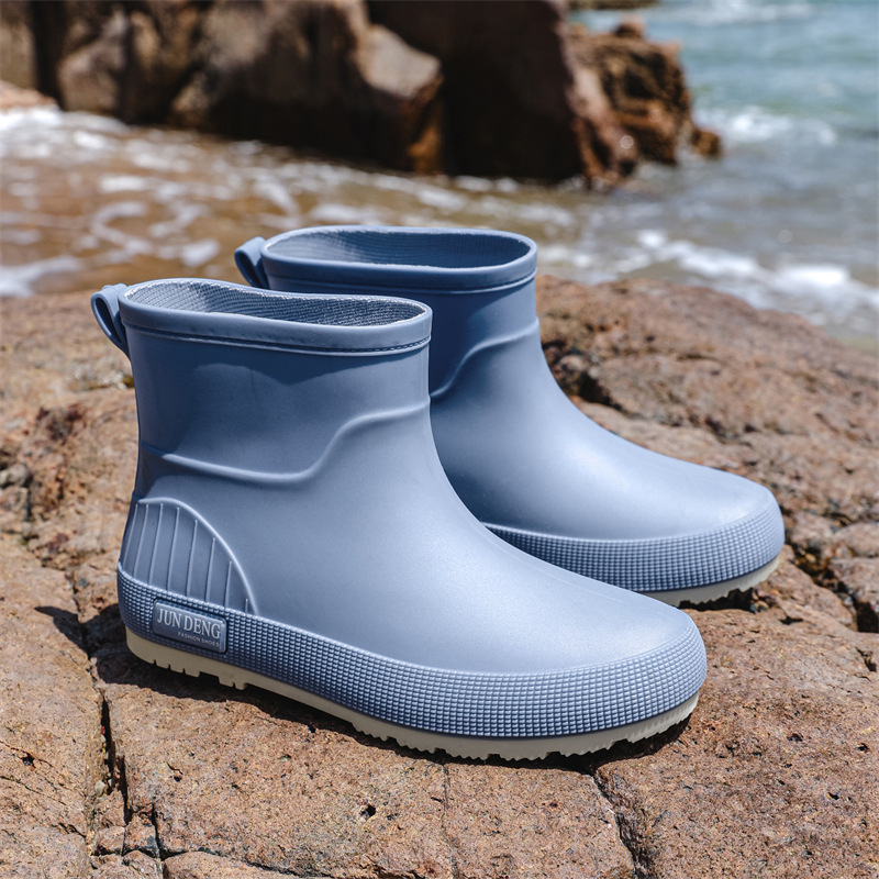 Ženske PVC čizme za kišu, vodootporne, protuklizna potplat, niski gležanj, slip-on