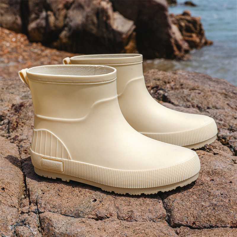 Ženske PVC čizme za kišu, vodootporne, protuklizna potplat, niski gležanj, slip-on