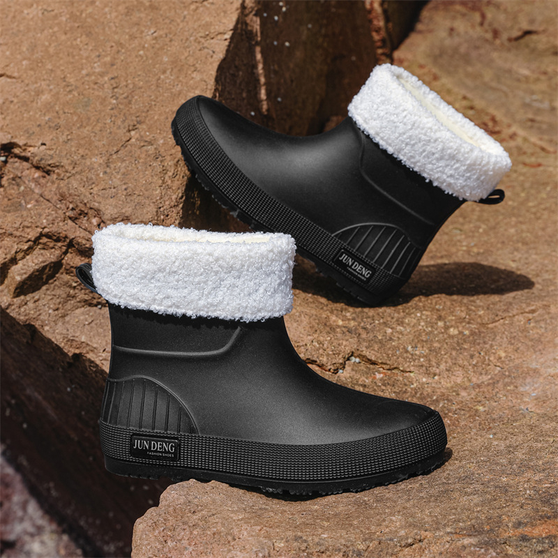 Ženske PVC čizme za kišu, vodootporne, protuklizna potplat, niski gležanj, slip-on