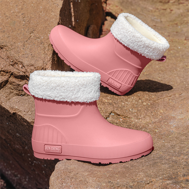 Ženske PVC čizme za kišu, vodootporne, protuklizna potplat, niski gležanj, slip-on