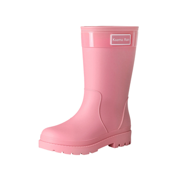 Cizme de ploaie pentru femei, până la jumătatea gambelor, din PVC, impermeabile, talpă groasă, antiderapante