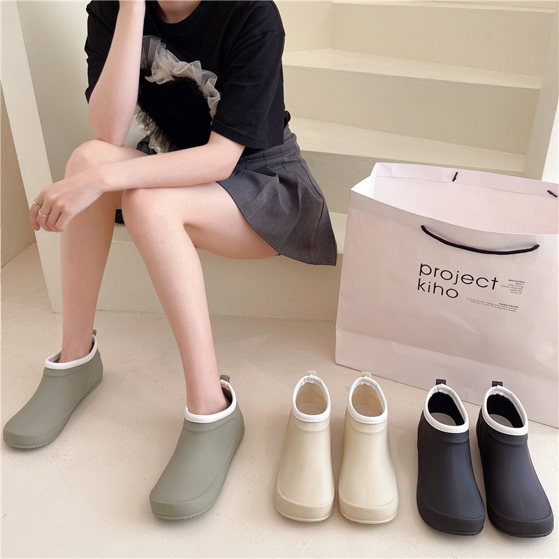 Cizme de ploaie pentru femei din PVC - Antiderapante, Impermeabile, Rezistente la uzură, PVC partea superioară, fără șireturi