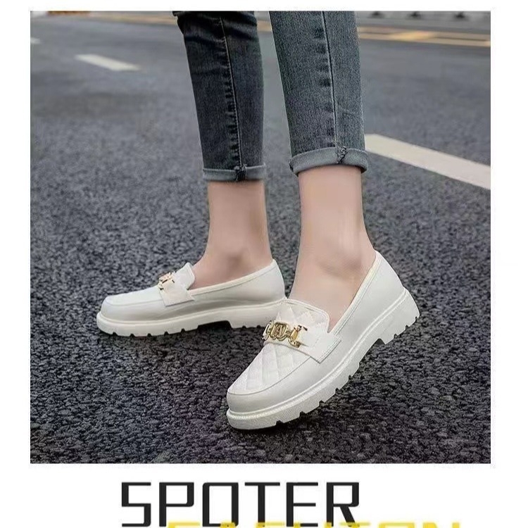 Cizme de ploaie din PVC pentru femei, model carouri, gleznă joasă, talpă antiaderentă, toc mediu 3–5 cm